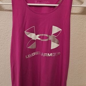 Under Armour Pink Logo Tank Top